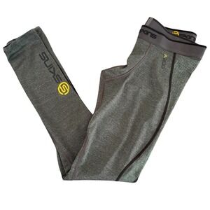 Skins A200 Large Gray Heather Men's Compression Tights Leggings B60102001